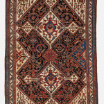 Qashqai rug, Late 19th century, Excellent condition, All natural colours, Not restored, Size: 196 x 125 cm. (77 x 49 inch).