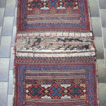 bakhtiary khorjin double bag. double technique sumak and pile. graphic design and in good condition