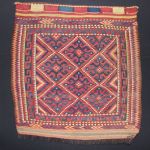 Uzbek tartar bagface, great grapfhic design, double technique sumak and kilim.