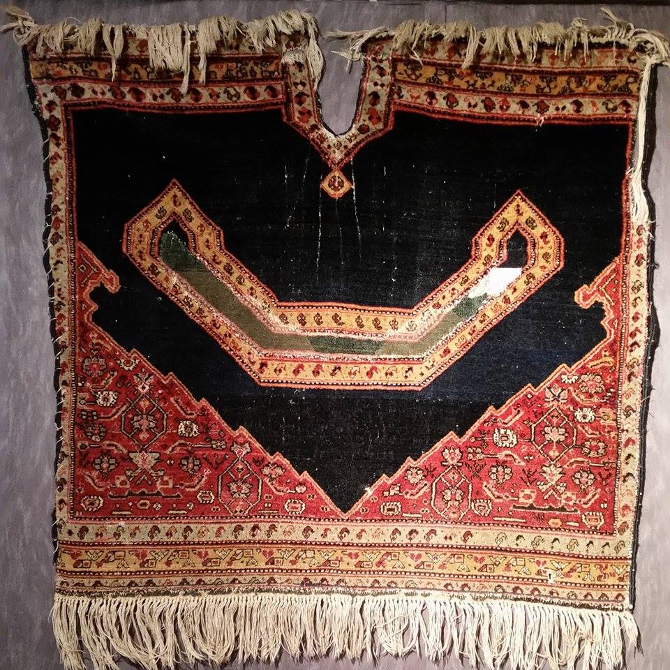senneh saddle cover. 1880 ca. velvet wool. of course damaged but super fine knot and amazing colours
